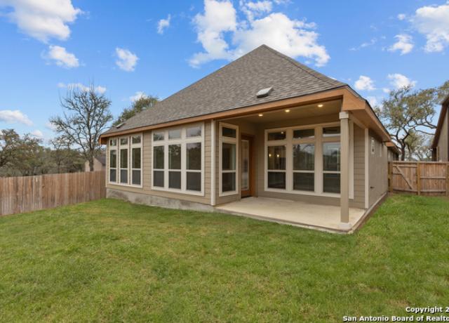 Back yard and covered patio